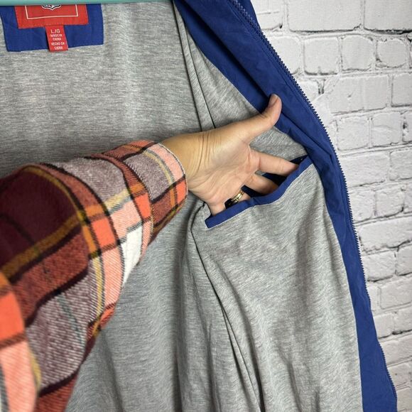 New York Giants NFL Blue Zip Front Jacket Three Time SUPERBOWL CHAMPS SZ Large - Picture 8 of 15